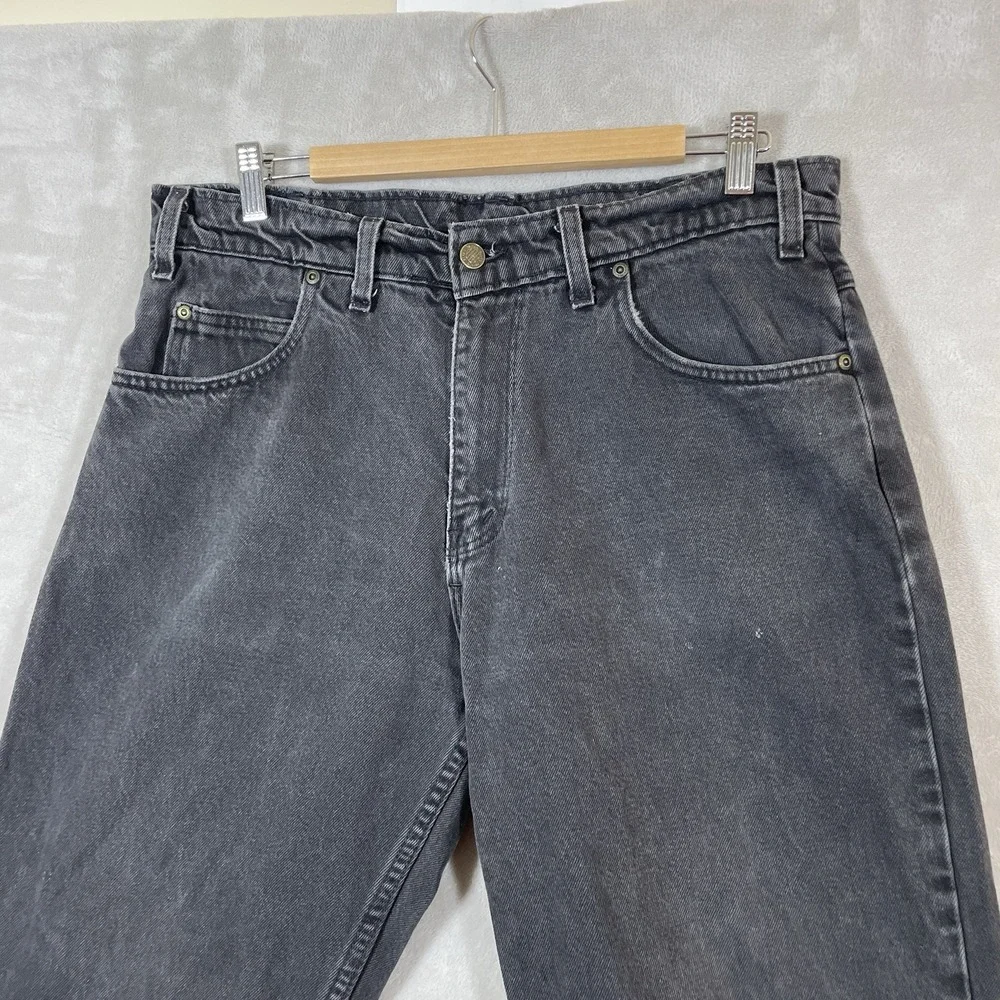 Vtg PRSN BLU Prison Blues Black Jeans Mens 36 (fit 35x27) Faded 90s USA Made